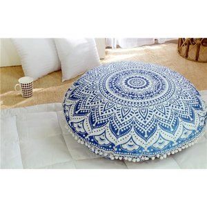 Floor Pillow Cushion Cover -Hippie Mandala Cushion Cover Large Cotton-Pouf Cover